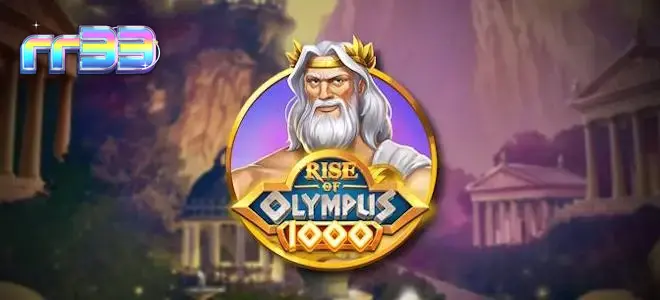 Tampilan visual grid permainan slot Rise of Olympus 1000 dengan tema dewa Yunani