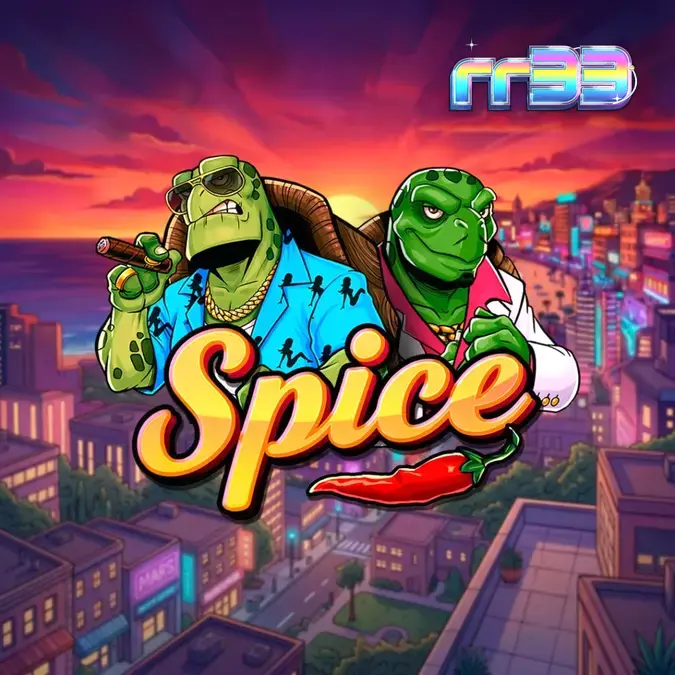 Tampilan visual slot Spice dengan tema kura-kura dan grid 6x6